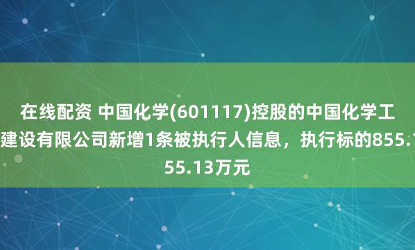 在线配资 中国化学(601117)控股的中国化学工程第三建设有限公司新增1条被执行人信息，执行标的855.13万元