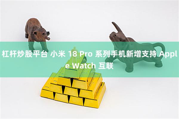 杠杆炒股平台 小米 18 Pro 系列手机新增支持 Apple Watch 互联